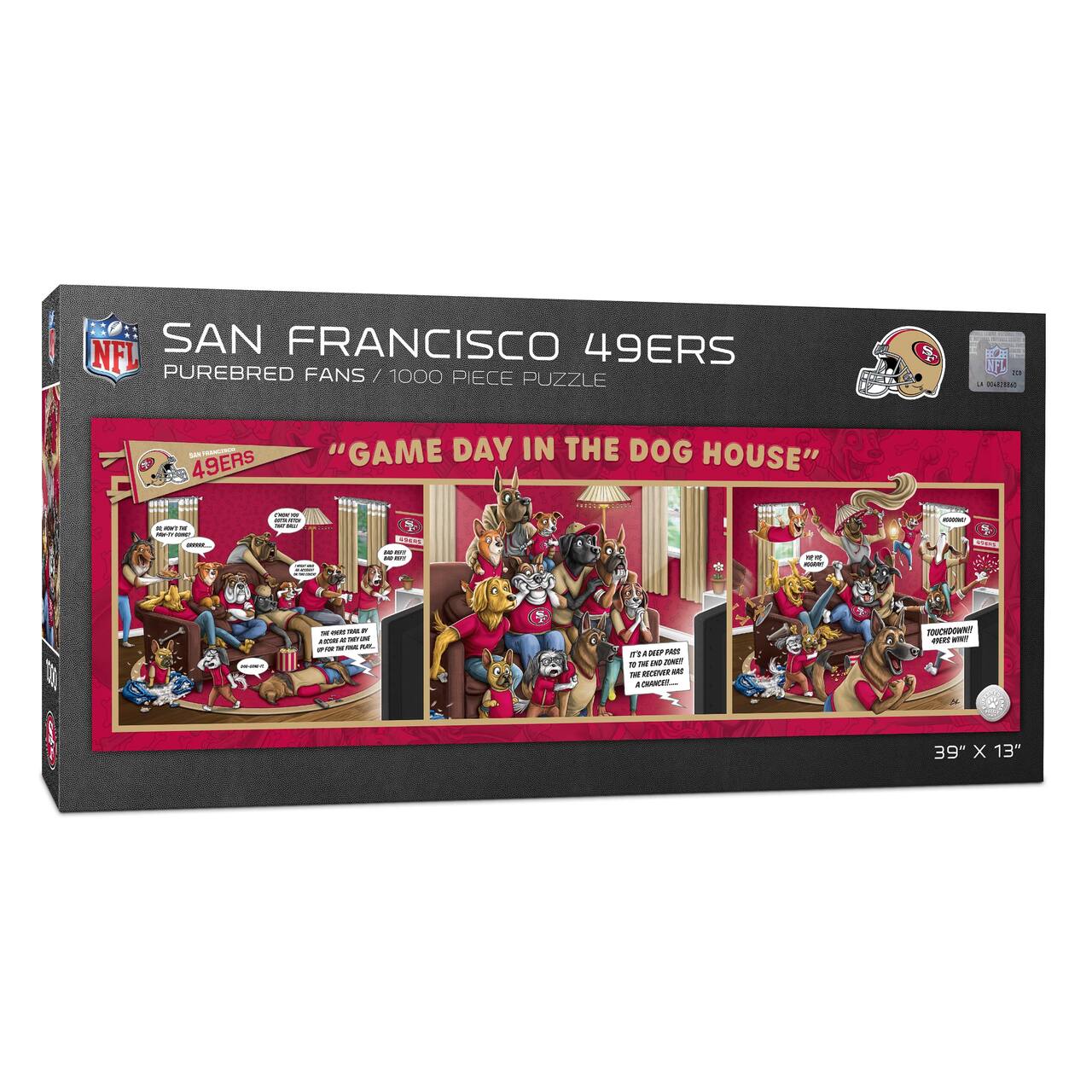 NFL Game Day in the Dog House 1,000 Piece Puzzle